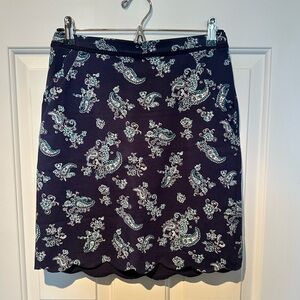NWOT! Skies Are Blue Stitch Fix Paisley Skirt w/ Scalloped Edge Size S